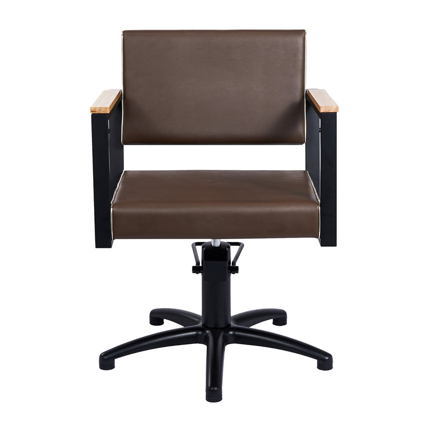 OCEAN barber chair brown w/black cross base
