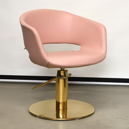 DEMO OYSTER OPTIMA frisørstol m/guld rundfod 2Y S50