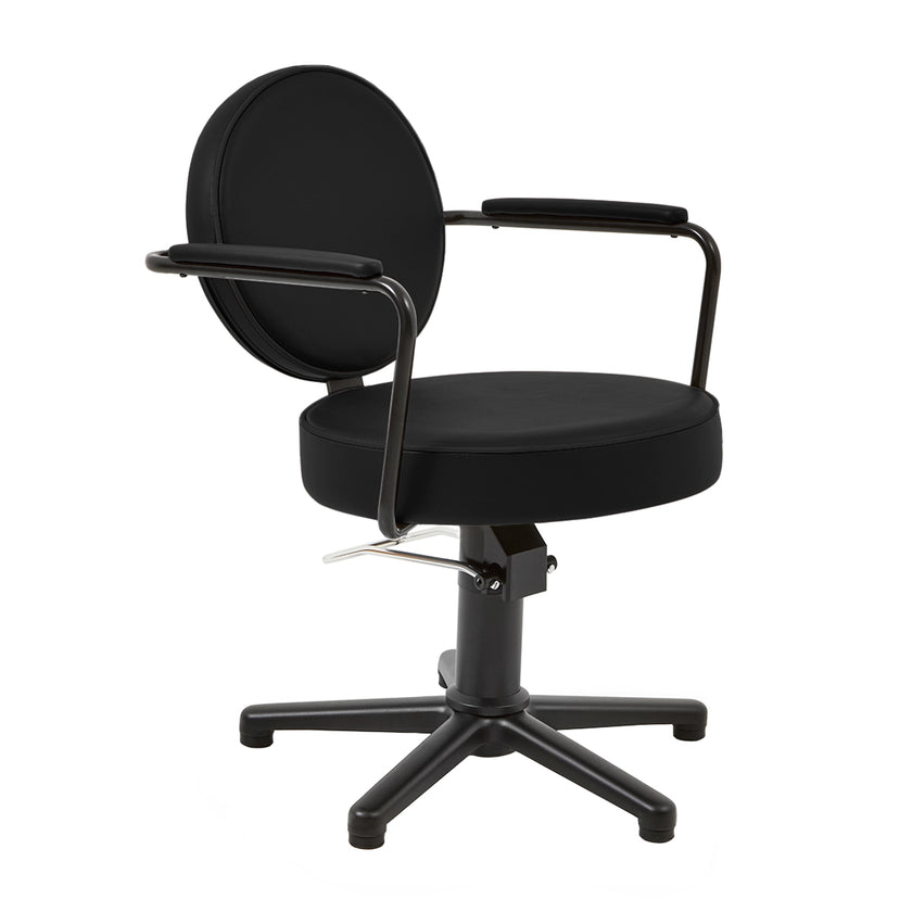 POPPY hairdressing chair w/black cross base BLAC