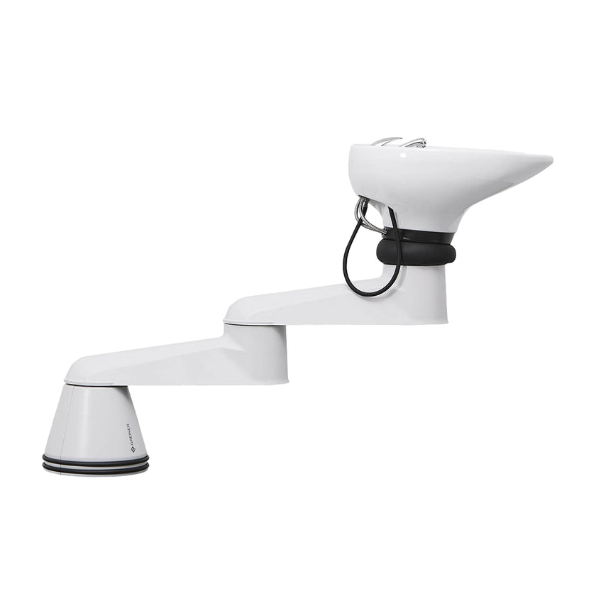 RONDOLORE washbasin column black w/white basin