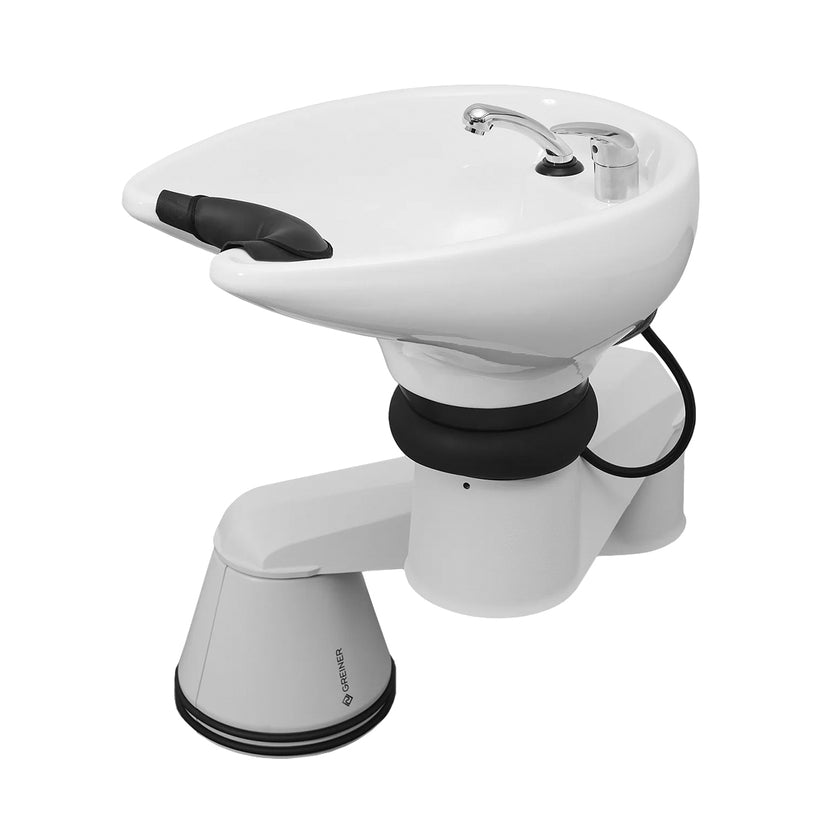 RONDOLORE washbasin column grey-white w/white basin