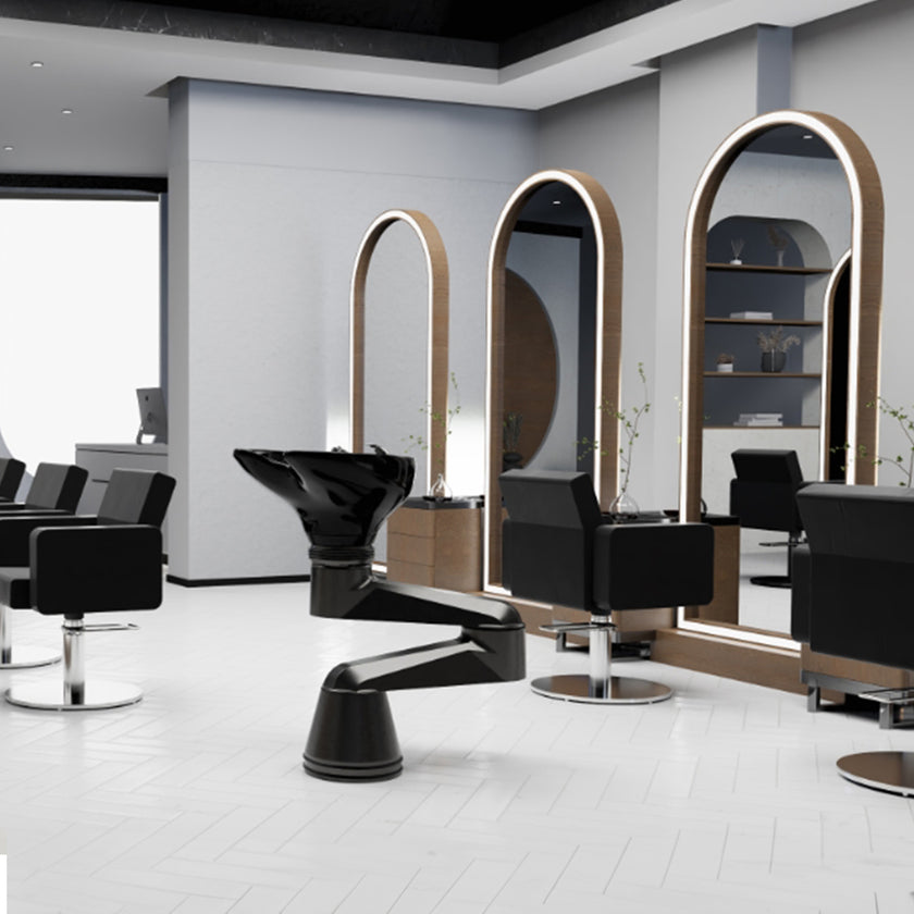 RONDOLORE washbasin column black w/black basin