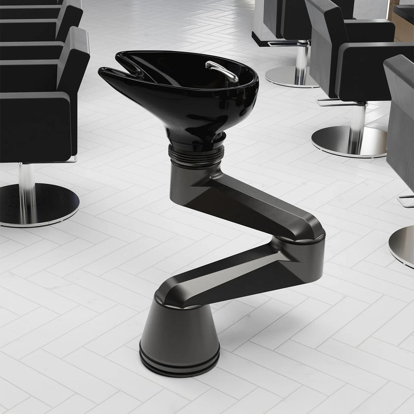 RONDOLORE washbasin column grey-white w/white basin