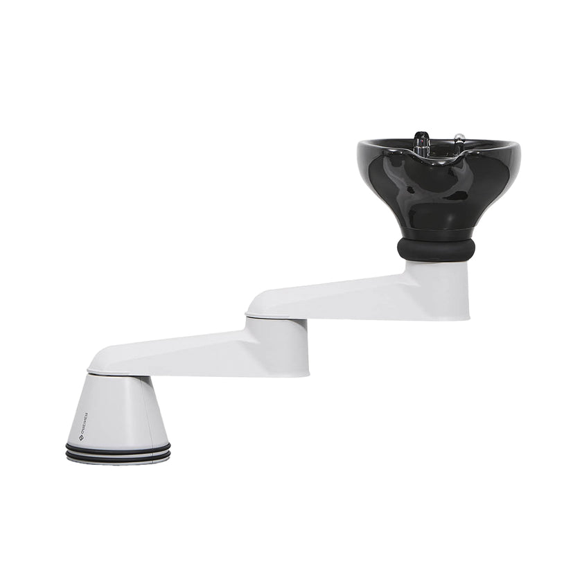 RONDOLORE washbasin column grey-white w/black basin