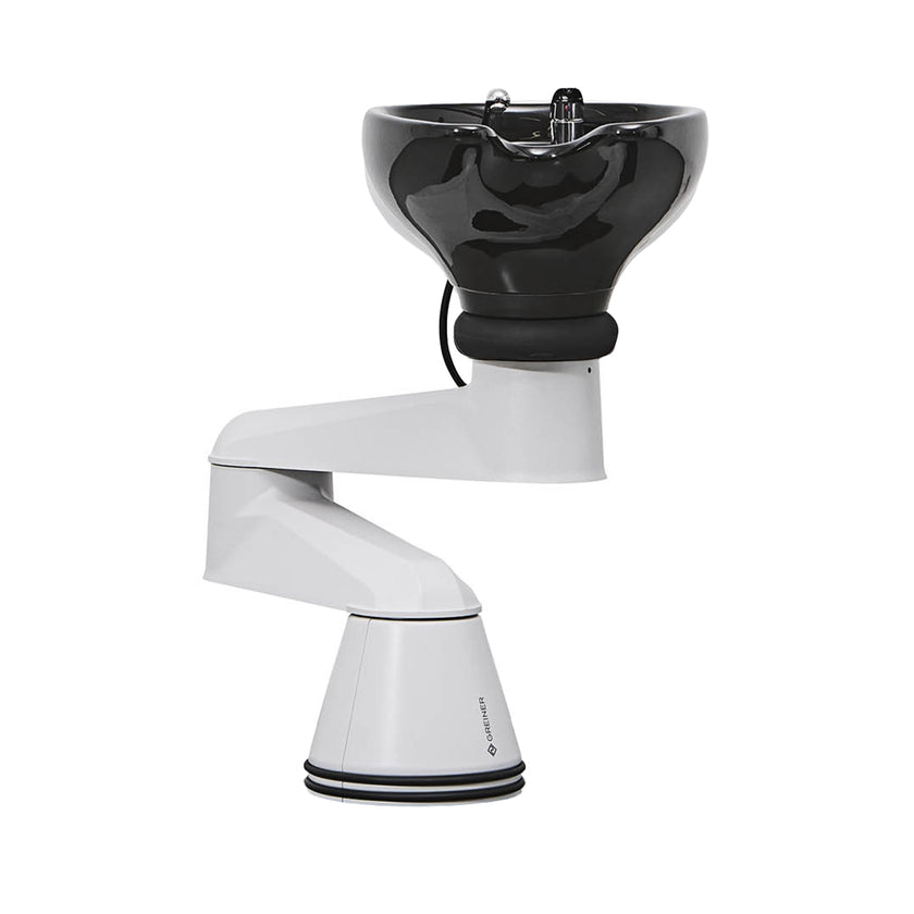 RONDOLORE washbasin column grey-white w/black basin