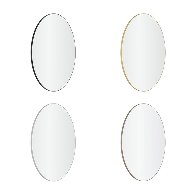 REFINE frisørspejl sort Ø100cm m/ramme