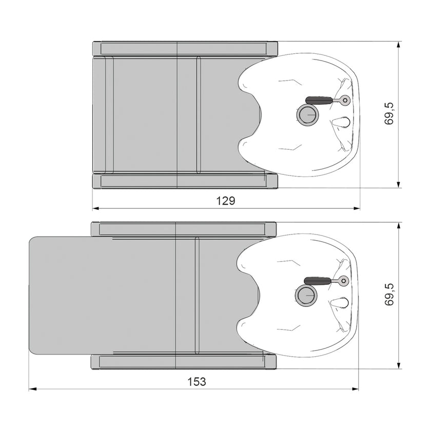 SCORZE massage sink w/white bowl