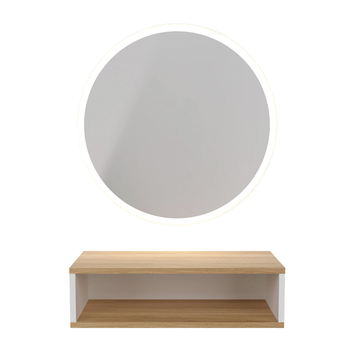 TANA hylde m/LED spejl