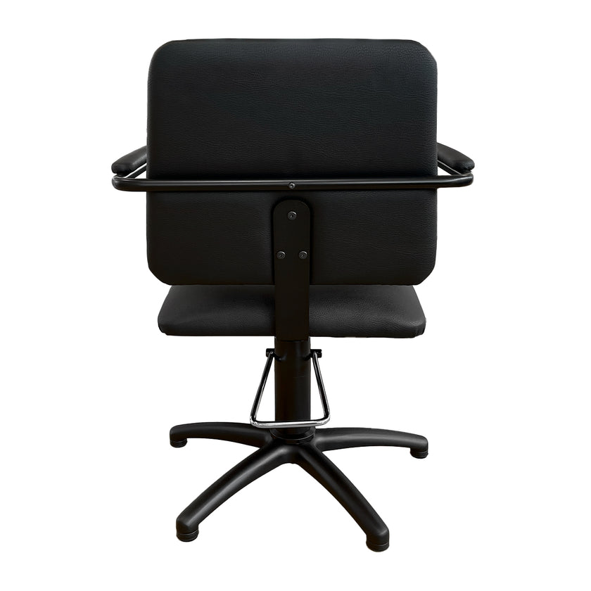 WILLOW barber chair w/black cross base PABL