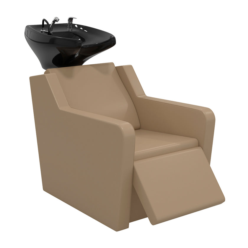 YANNIK washstand beige w/black bowl and electric legrest